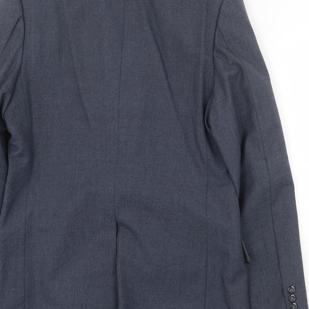 Peter Ranee's Mens Blue Wool Jacket Suit Jacket Size 42 Regular
