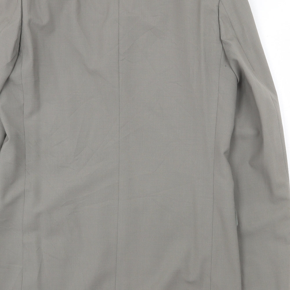 Marks & Spencer Mens Grey Polyester Jacket Suit Jacket Size 38 Regular