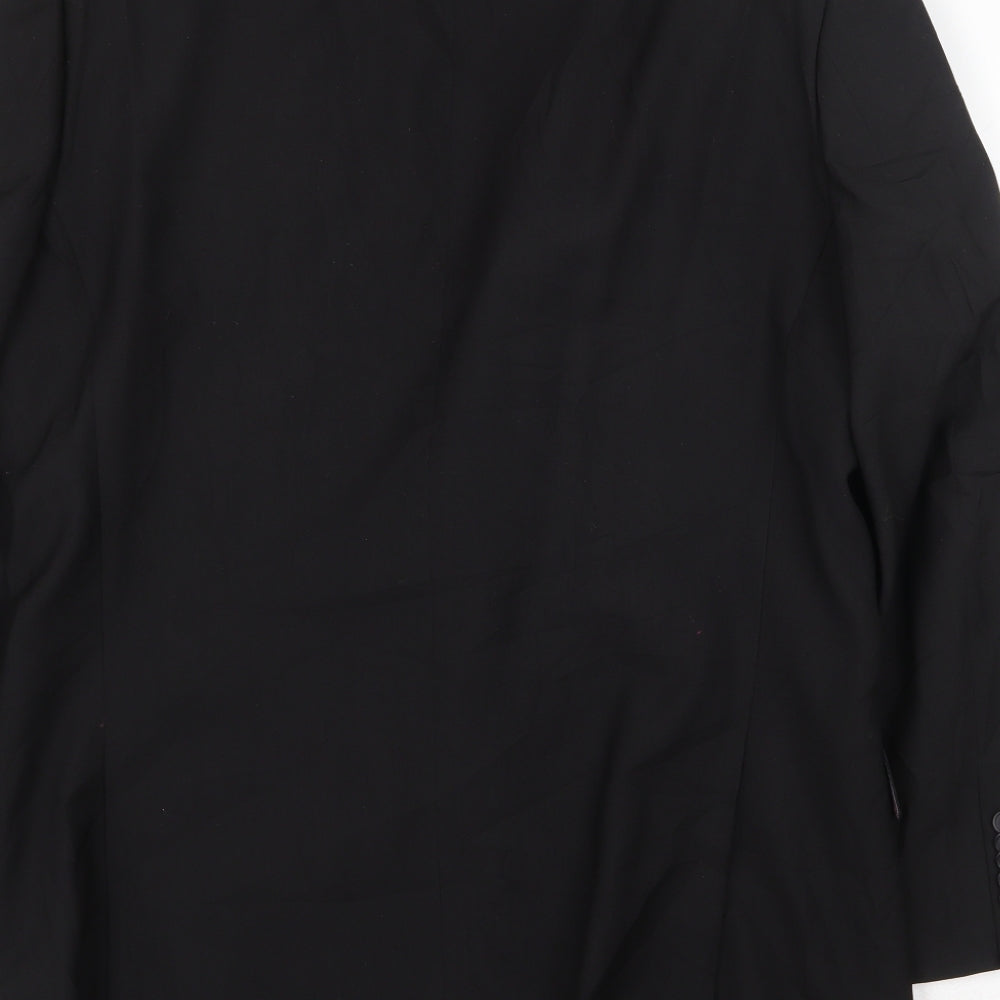 Jacamo Mens Black Polyester Jacket Suit Jacket Size 40 Regular - 5 button sleeve