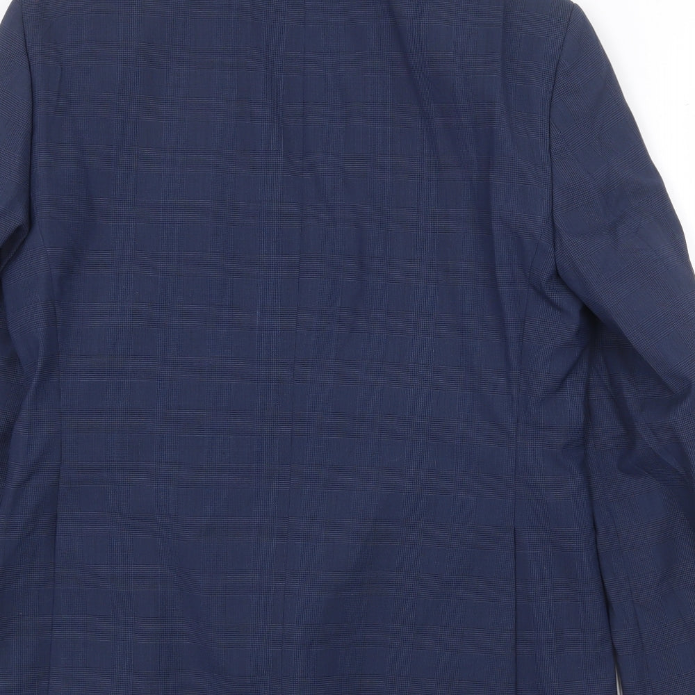 Marks & Spencer Mens Blue Polyester Jacket Suit Jacket Size 38 Regular