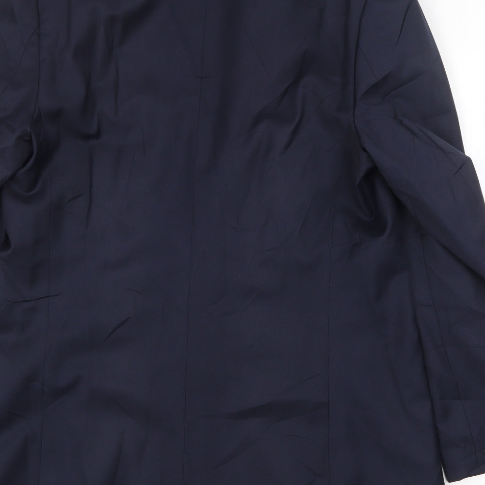 Preworn Mens Blue Wool Jacket Suit Jacket Size 42 Regular