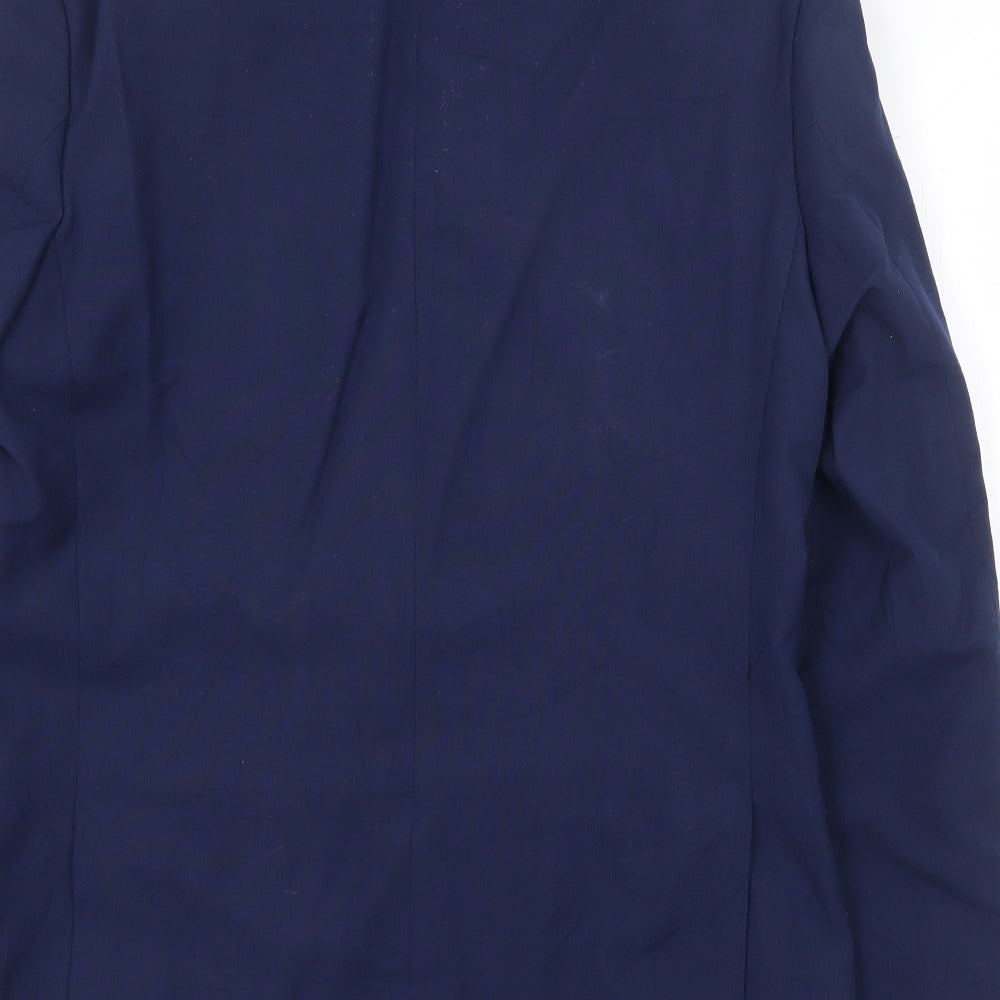 Limehaus Mens Blue Polyester Jacket Suit Jacket Size 40 Regular