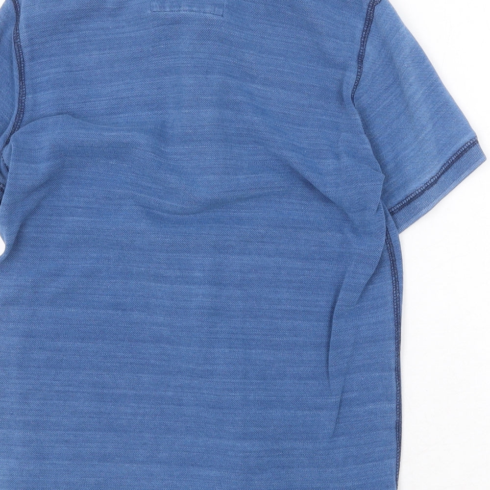 Next Boys Blue Cotton Basic Polo Size 9 Years Collared Button