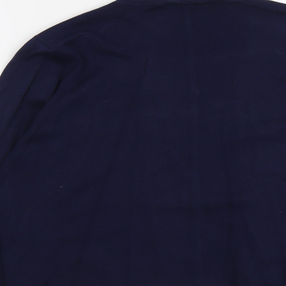 Casamia Womens Blue V-Neck Viscose Cardigan Jumper Size M