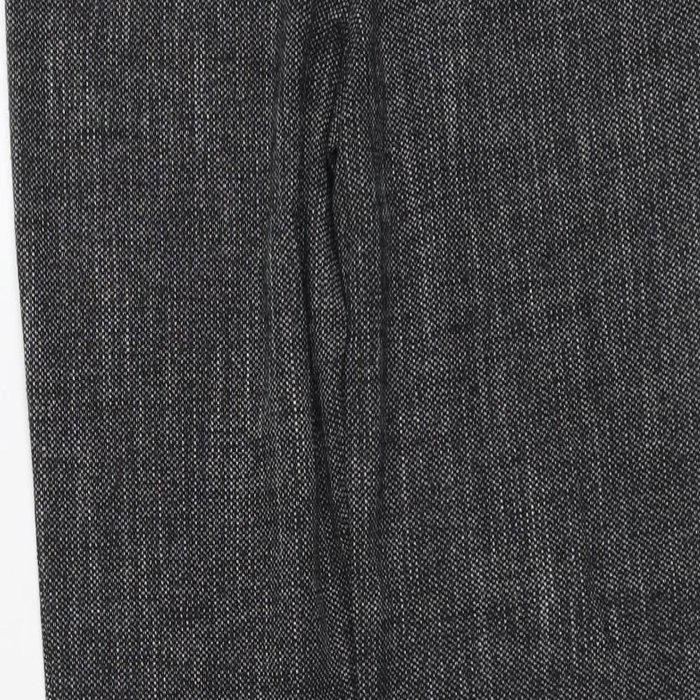 Marks and Spencer Womens Grey Polyester Dress Pants Trousers Size 8 L28 in Regular Button