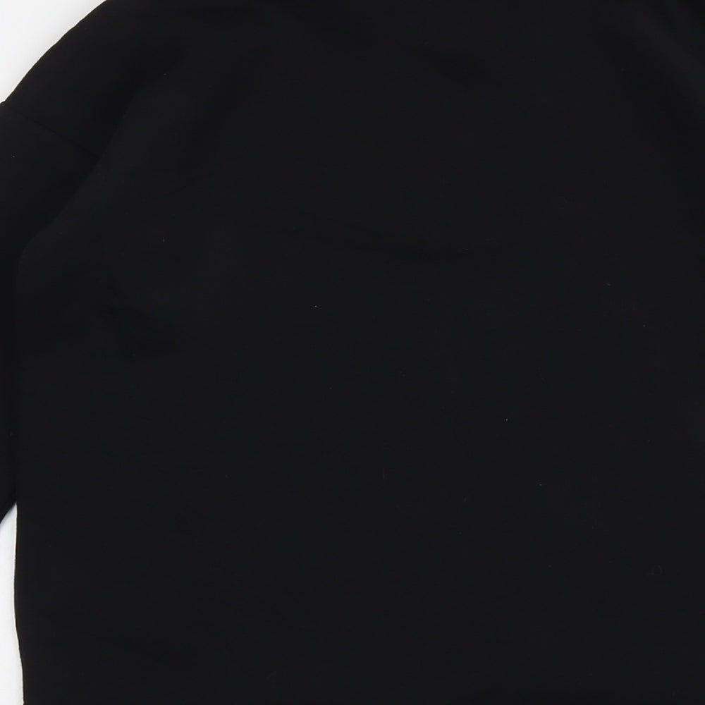 Souluxe Mens Black Polyester Pullover Sweatshirt Size S