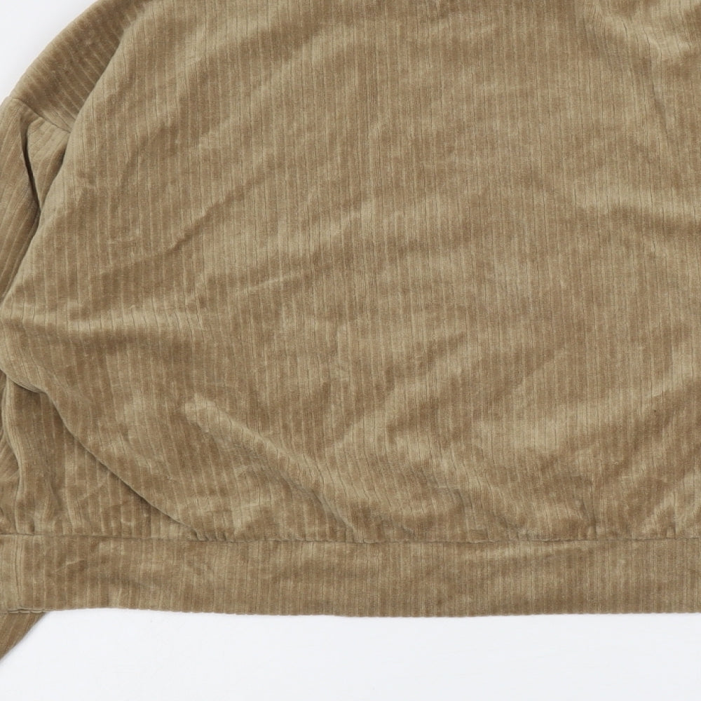 Monki Womens Brown Cotton Pullover Sweatshirt Size L Pullover