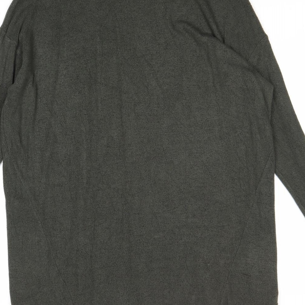 River Island Womens Green Round Neck Viscose Pullover Jumper Size 8