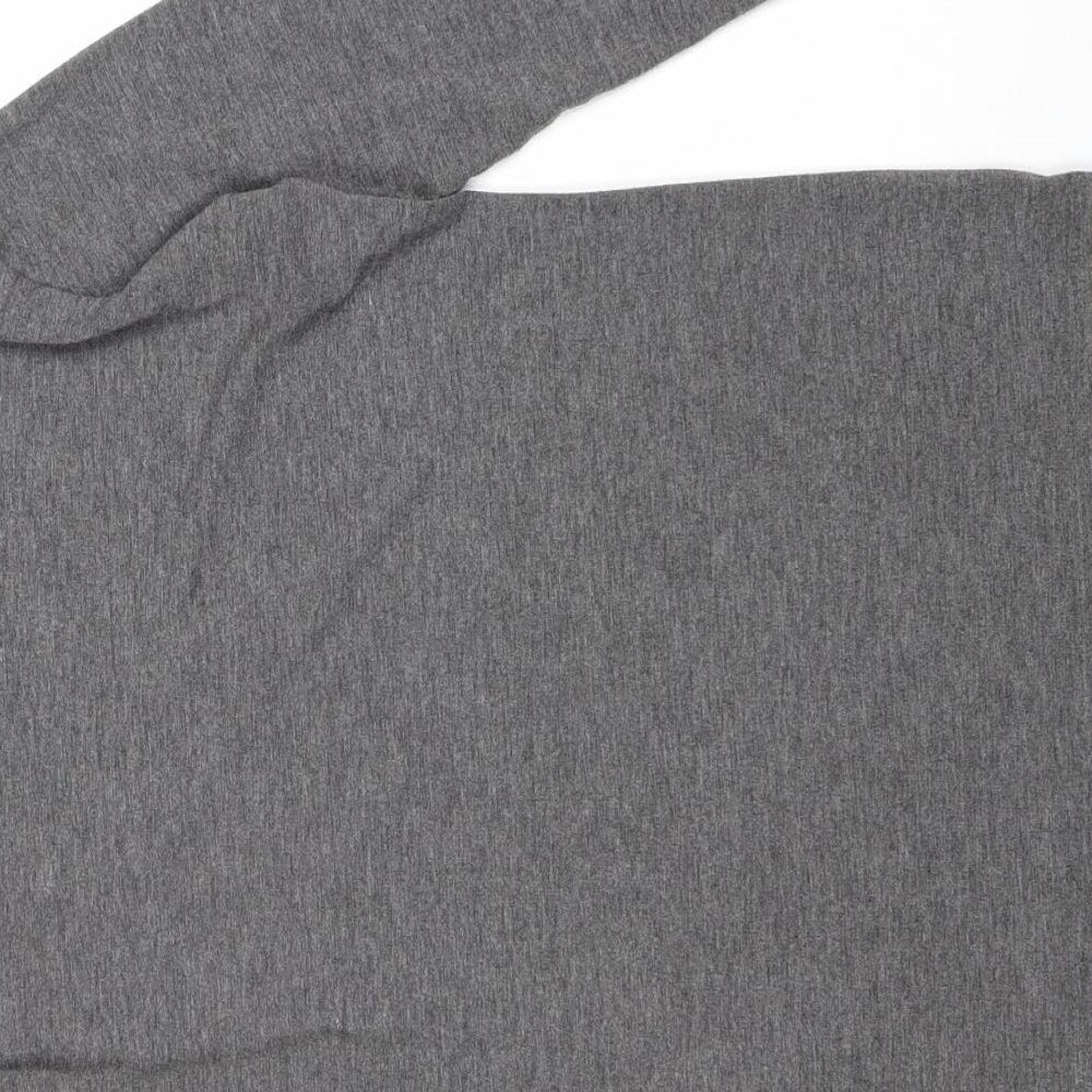 QED London Womens Grey Viscose Basic Blouse Size S Round Neck