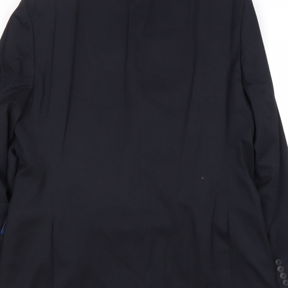 markis and Mens Blue Polyester Jacket Suit Jacket Size 40 Regular