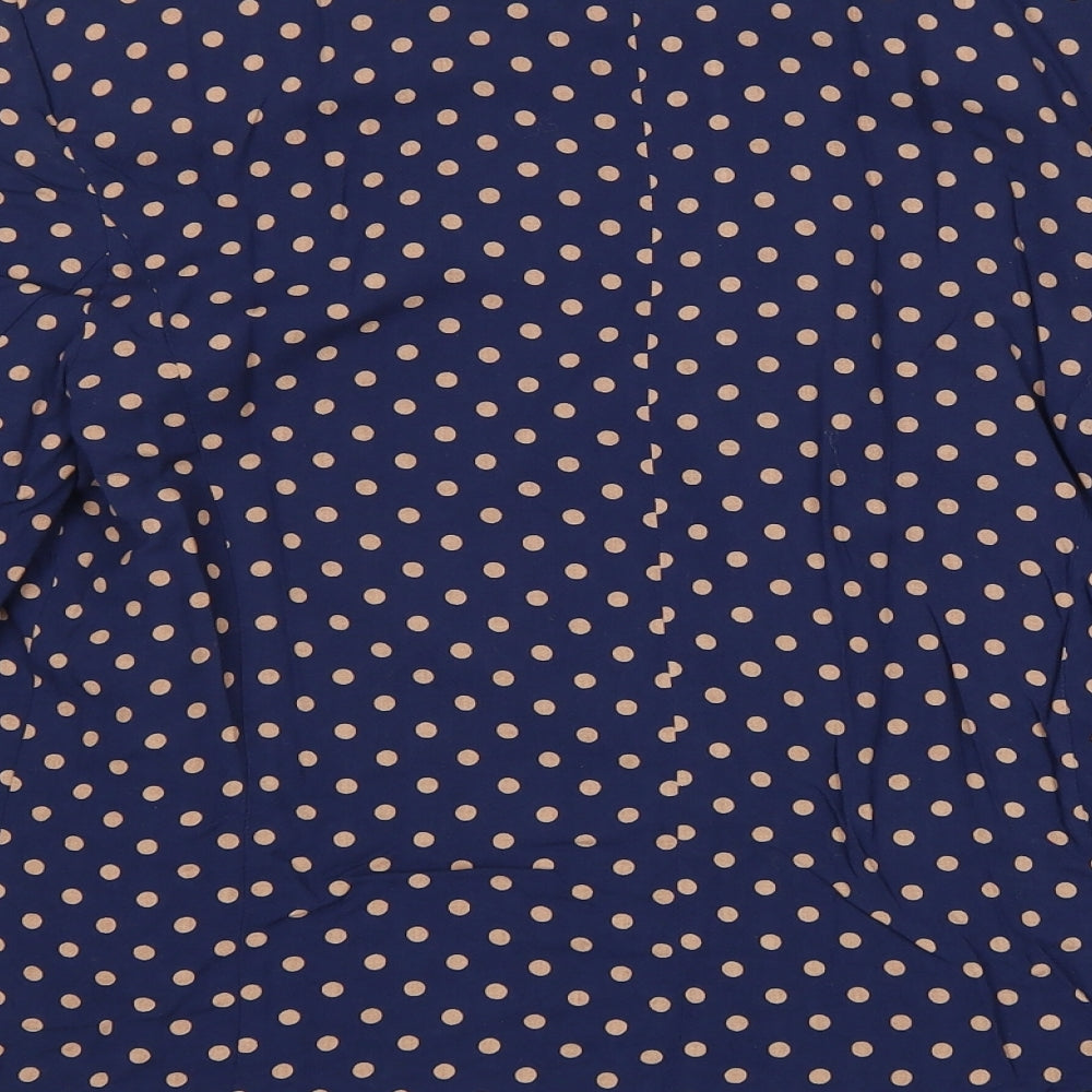 Atmosphere Womens Blue Polka Dot Jacket Blazer Size 12