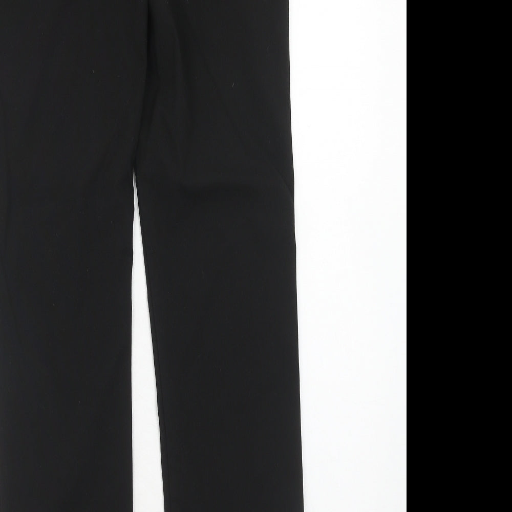 Marks & Spencer Girls Blue Polyester Chino Trousers Size 12-13 Years Regular Zip