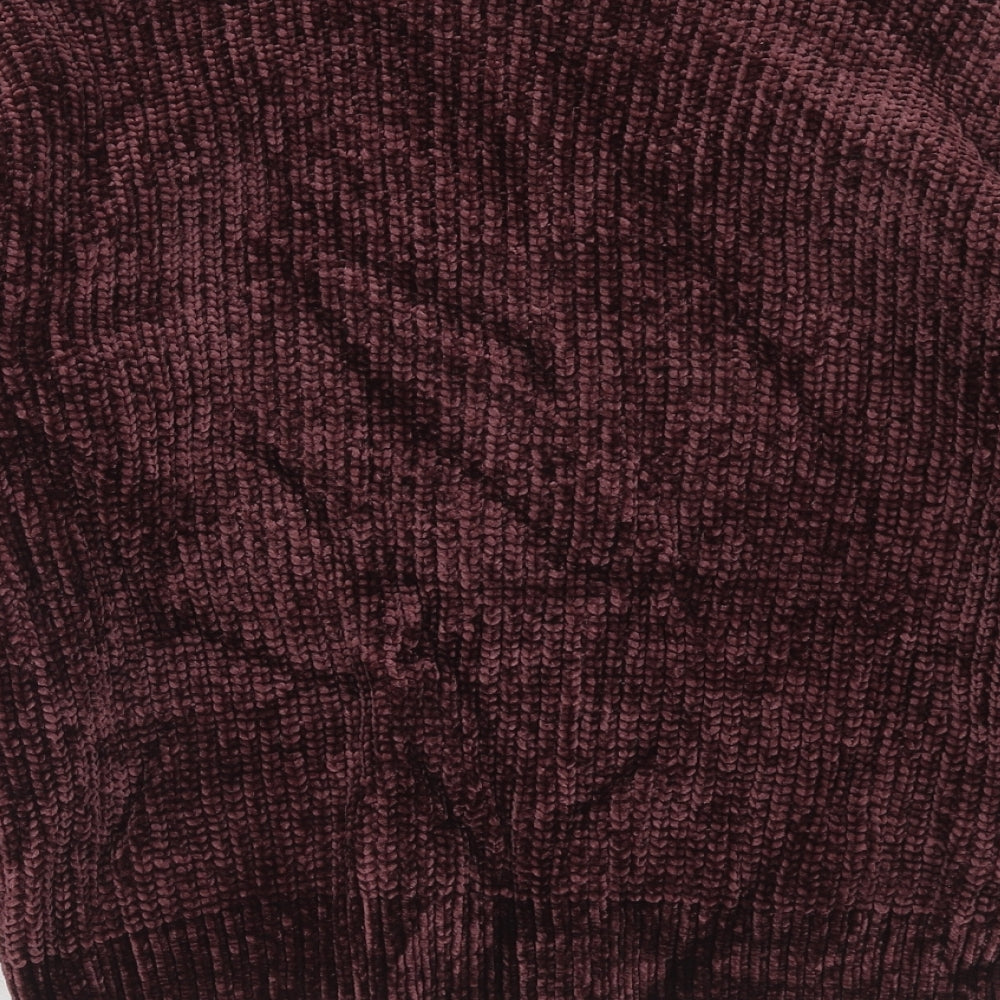 Dorothy Perkins Womens Purple Round Neck Polyester Pullover Jumper Size 10