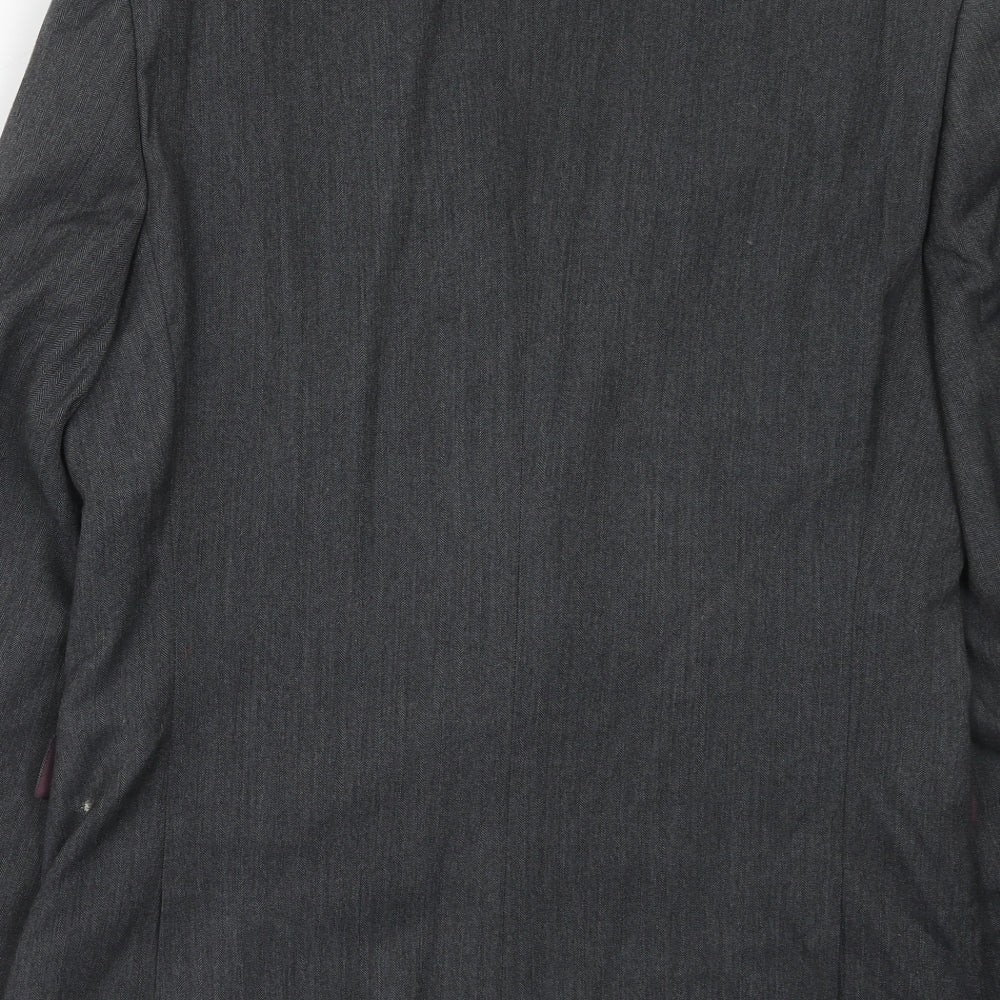 NEXT Mens Grey Polyester Jacket Suit Jacket Size 40 Regular