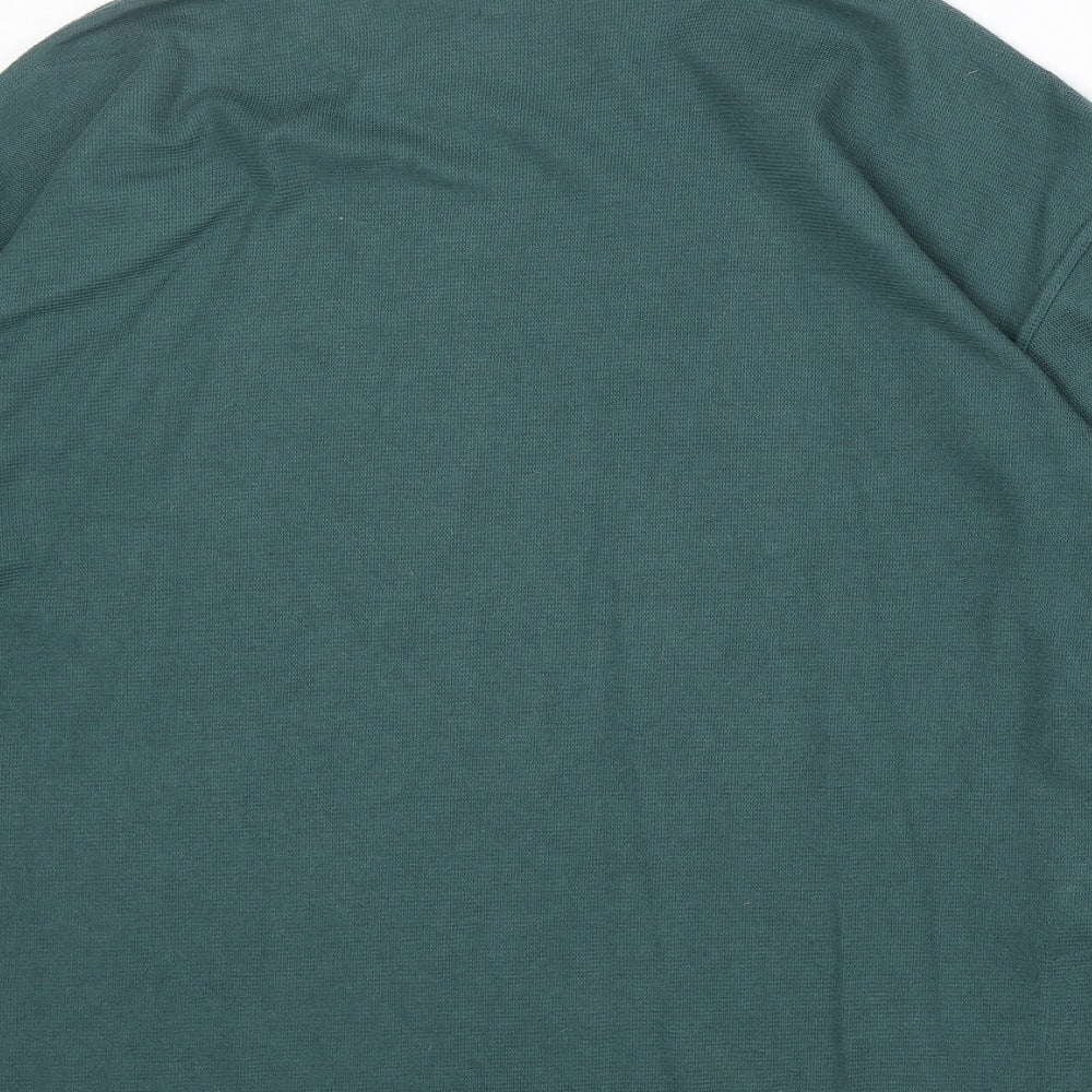 Fiore Womens Green Round Neck Polyester Pullover Jumper Size M