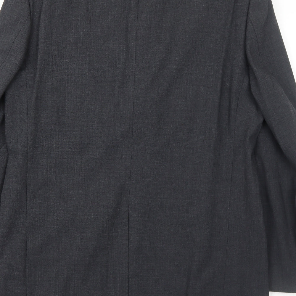 Milan Mens Grey Polyester Jacket Suit Jacket Size 40 Regular