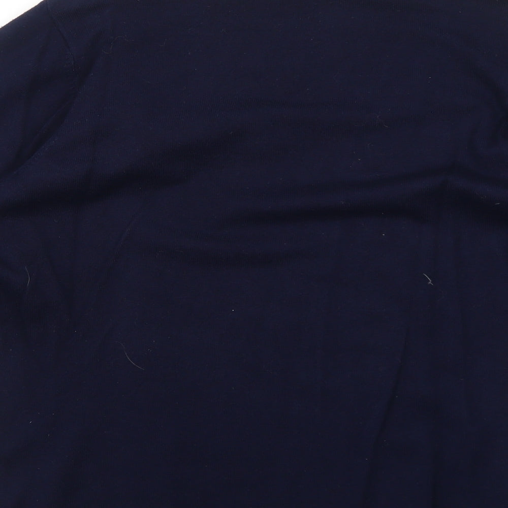 Alexara Womens Blue Scoop Neck Viscose Pullover Jumper Size L