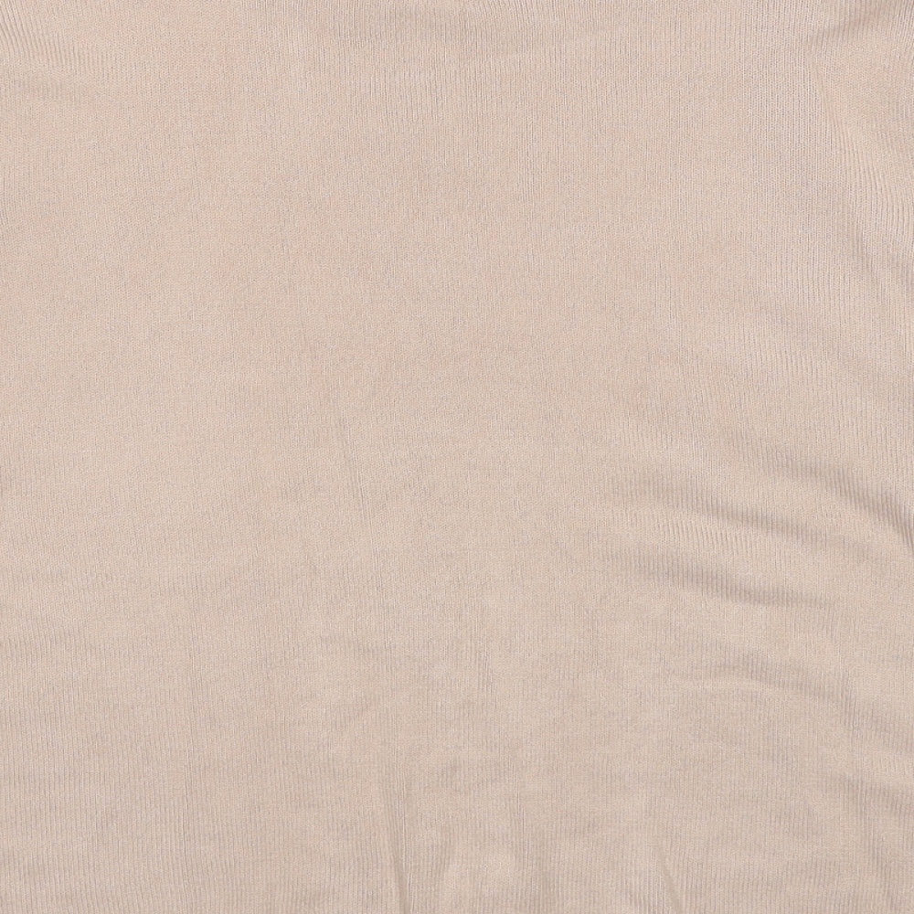 Fay Louise Womens Beige Round Neck Acrylic Pullover Jumper Size M