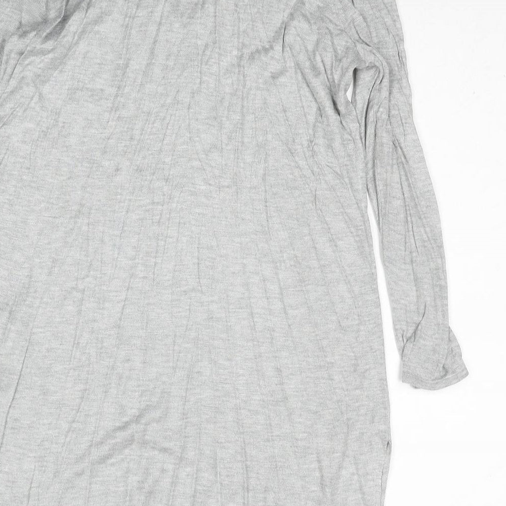 H&M Womens Grey V-Neck Viscose Pullover Jumper Size S Pullover