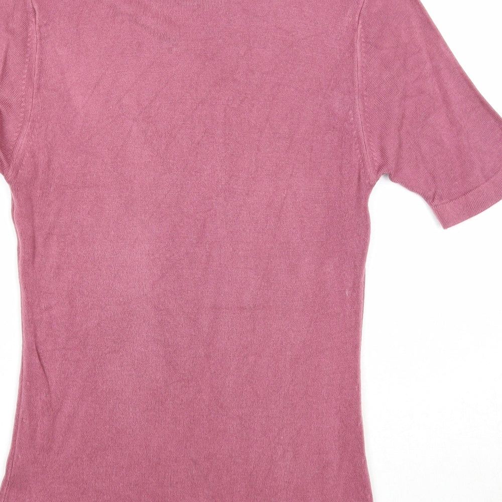 Berkertex Womens Purple Round Neck Acrylic Pullover Jumper Size 12