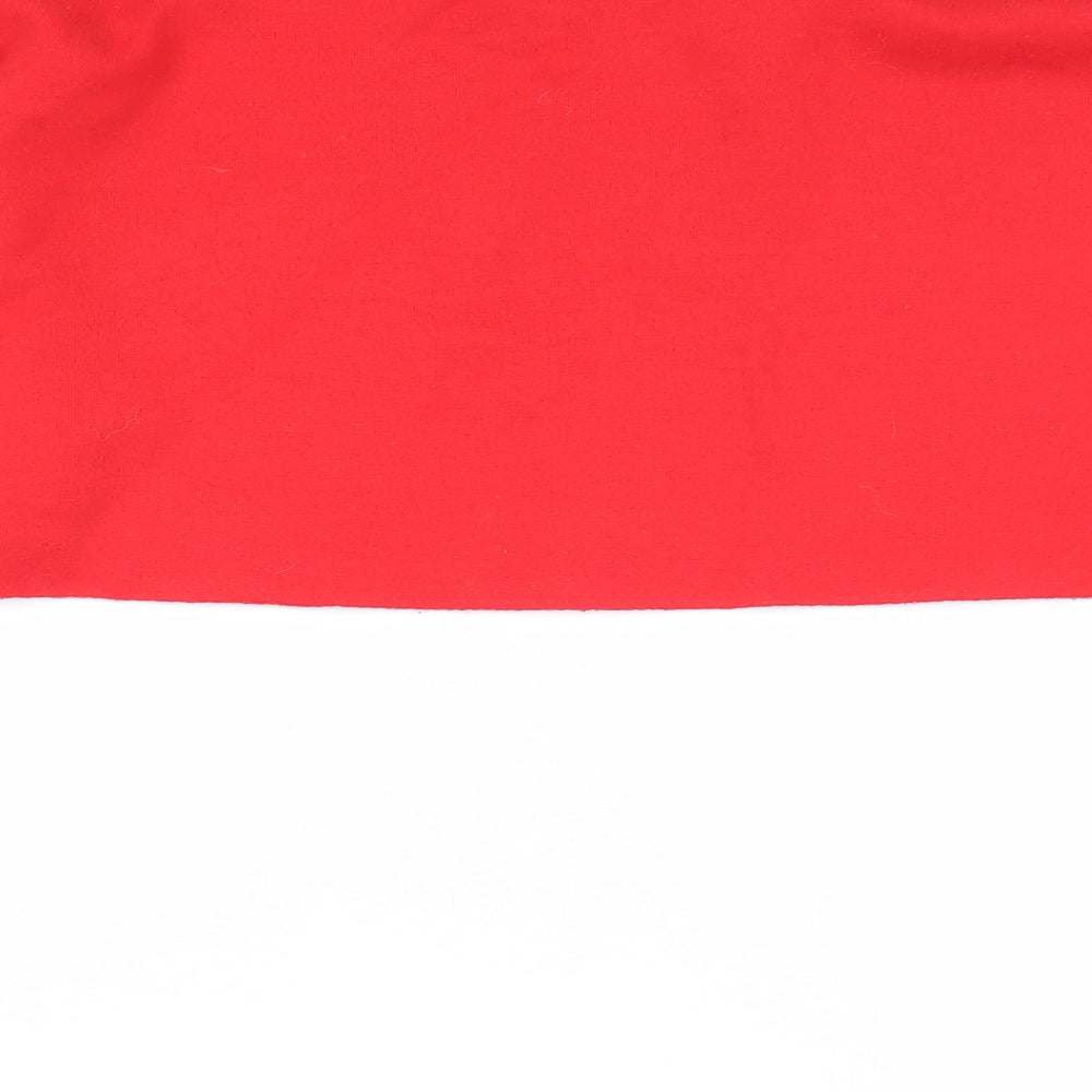 PRETTYLITTLETHING Womens Red Cotton Pullover Sweatshirt Size S Pullover
