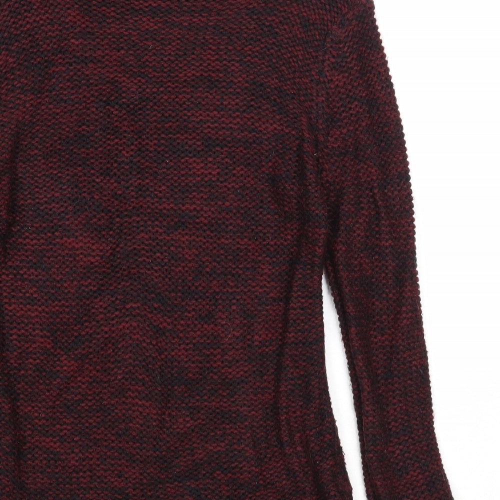 Therapy Womens Purple Round Neck Acrylic Pullover Jumper Size S