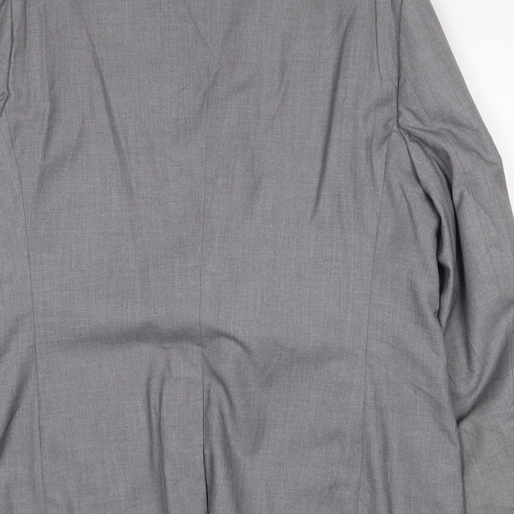 Tailor & Cutter Mens Grey Polyester Jacket Suit Jacket Size 44 Regular