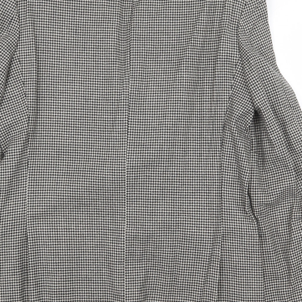 Marks & Spencer Mens Grey Geometric Wool Jacket Blazer Size 40 Regular