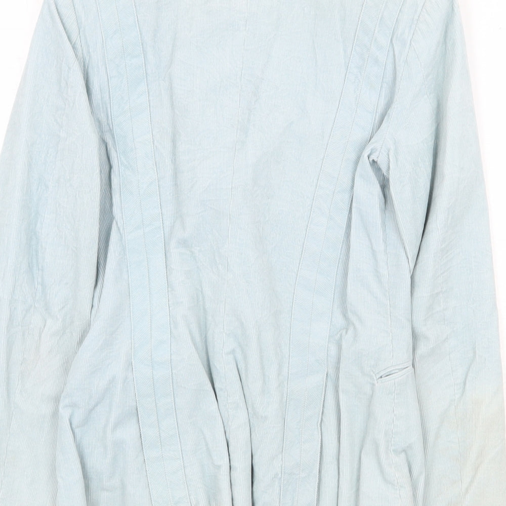 MNG Womens Blue Jacket Size 8 Button