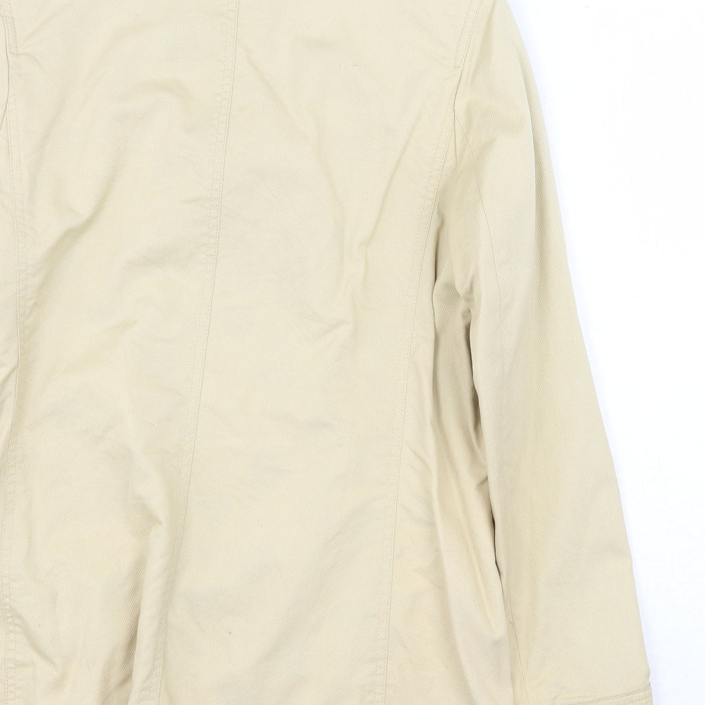 Clements Ribeiro Womens Beige Pea Coat Coat Size 10 Button