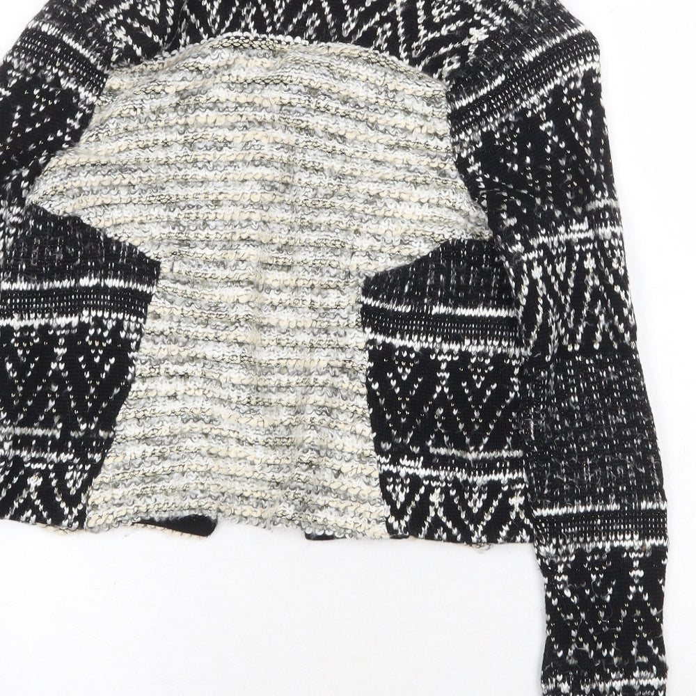 H&M Womens Black Geometric Jacket Size XS
