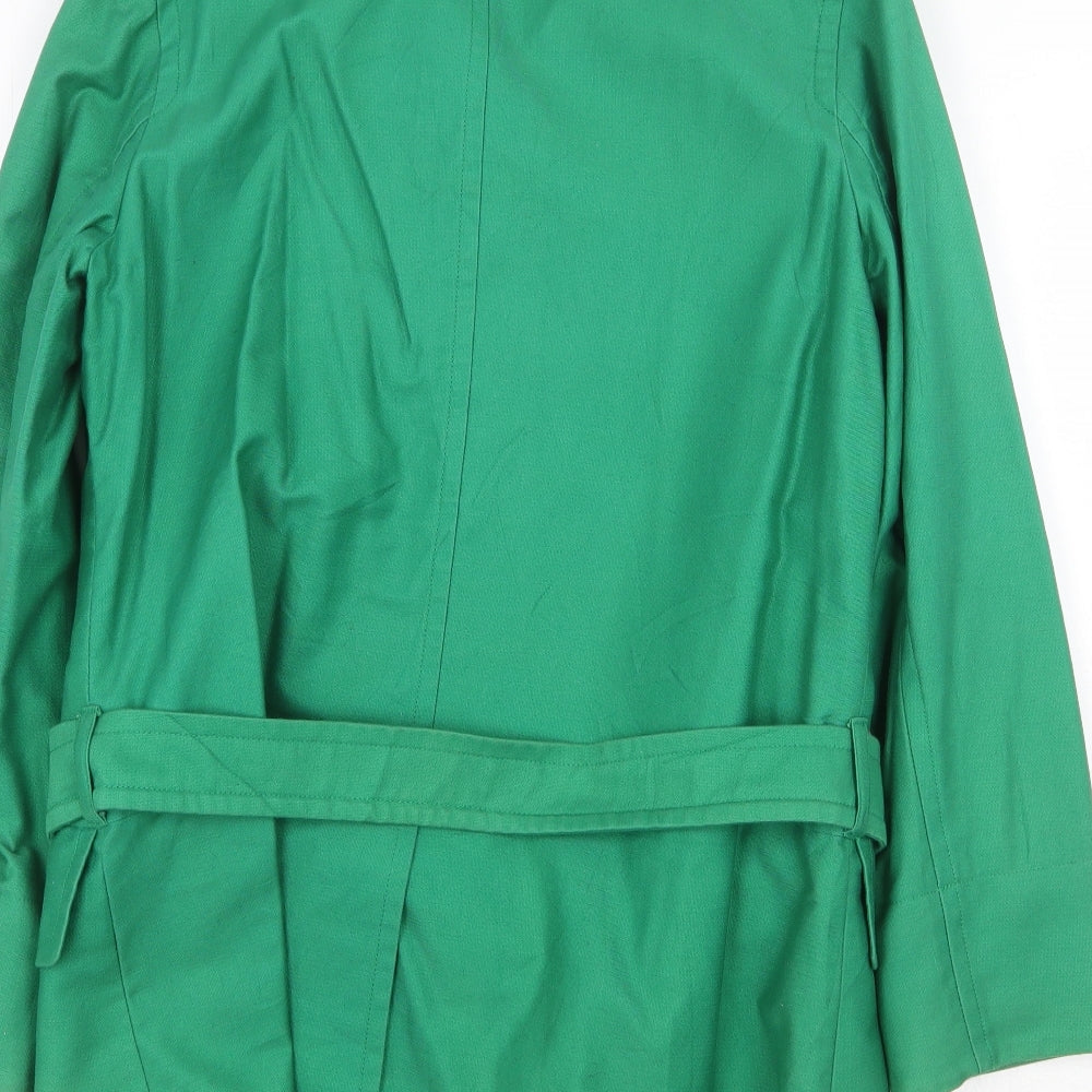 Therapy Womens Green Overcoat Coat Size 14 Button