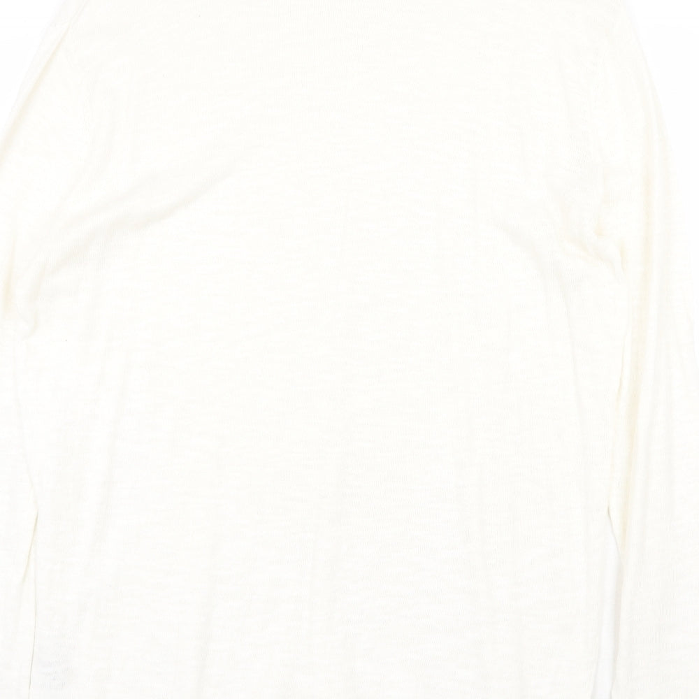 H&M Womens Beige Round Neck 100% Cotton Pullover Jumper Size L