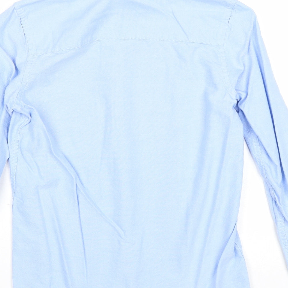 Very Boys Blue 100% Cotton Basic Button-Up Size 10 Years Collared Button