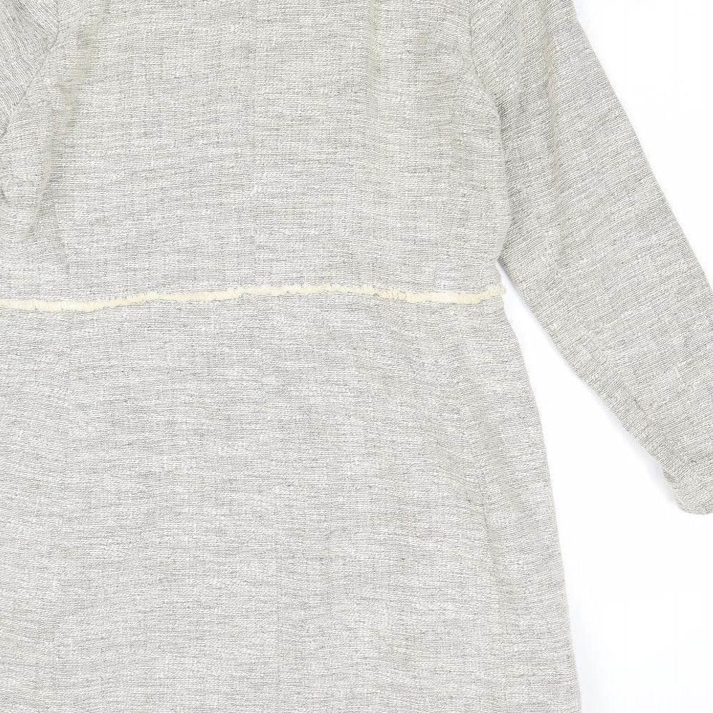 H&M Womens Grey Jacket Size 14 Snap