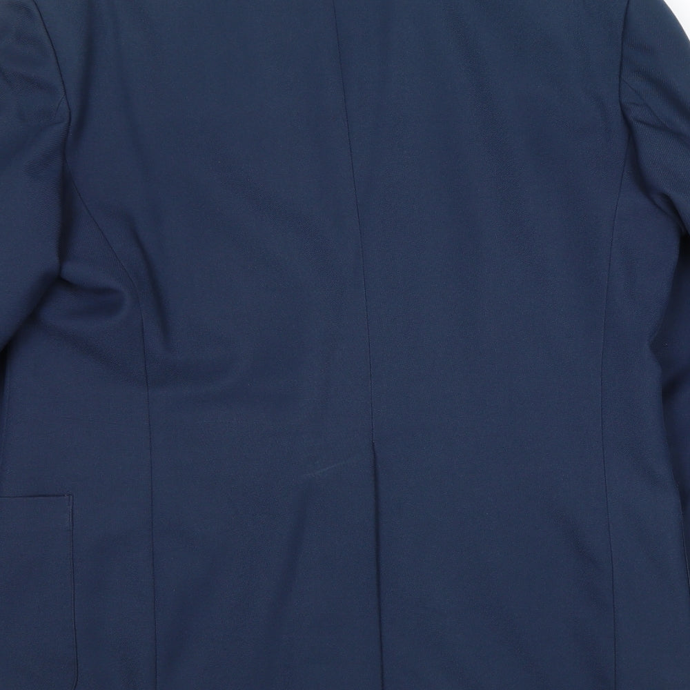Classic Man Mens Blue Polyester Jacket Blazer Size 42 Regular