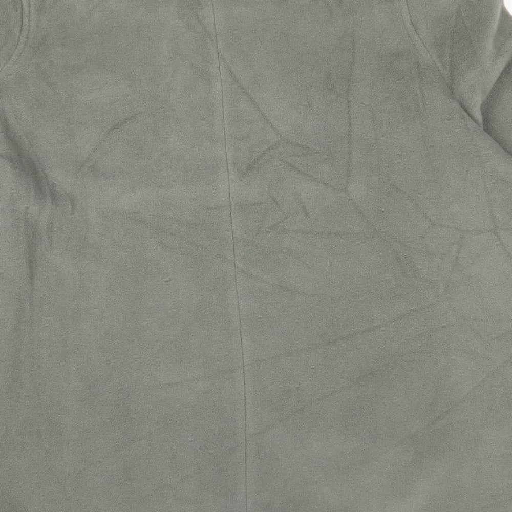 EWM Womens Green Overcoat Coat Size 16 Button