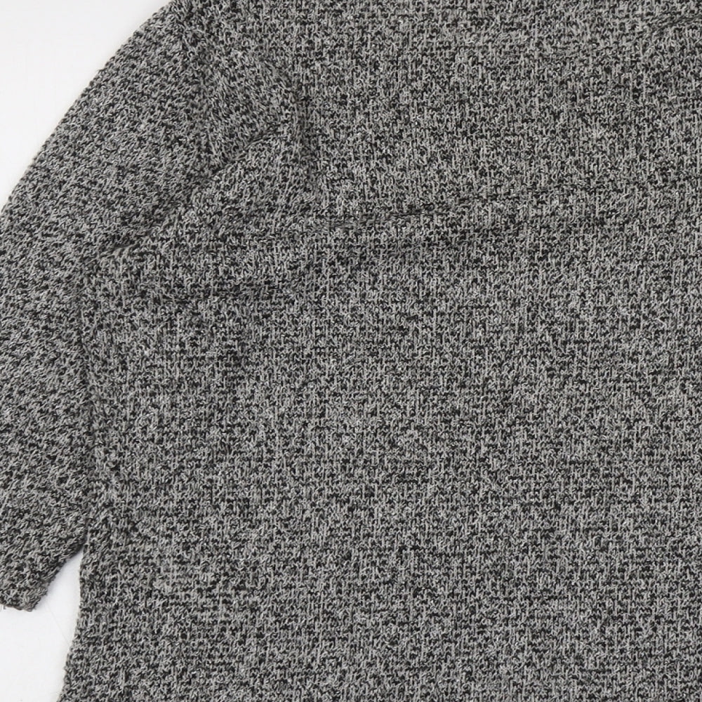 New Look Womens Grey Boat Neck Polyester Pullover Jumper Size 10