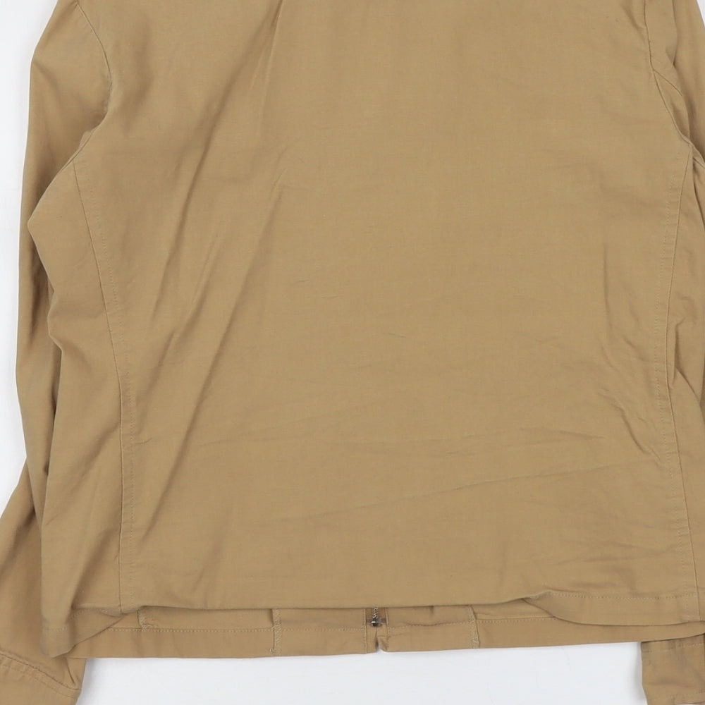 Veeko Womens Beige Jacket Size 10 Zip