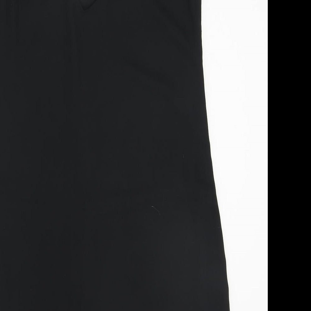 Pimkie Womens Black Polyester Slip Dress Size M V-Neck Pullover