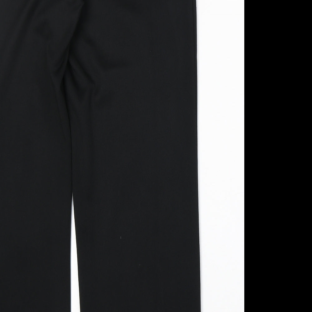 Liquid Womens Black Polyester Trousers Size 34 in Regular