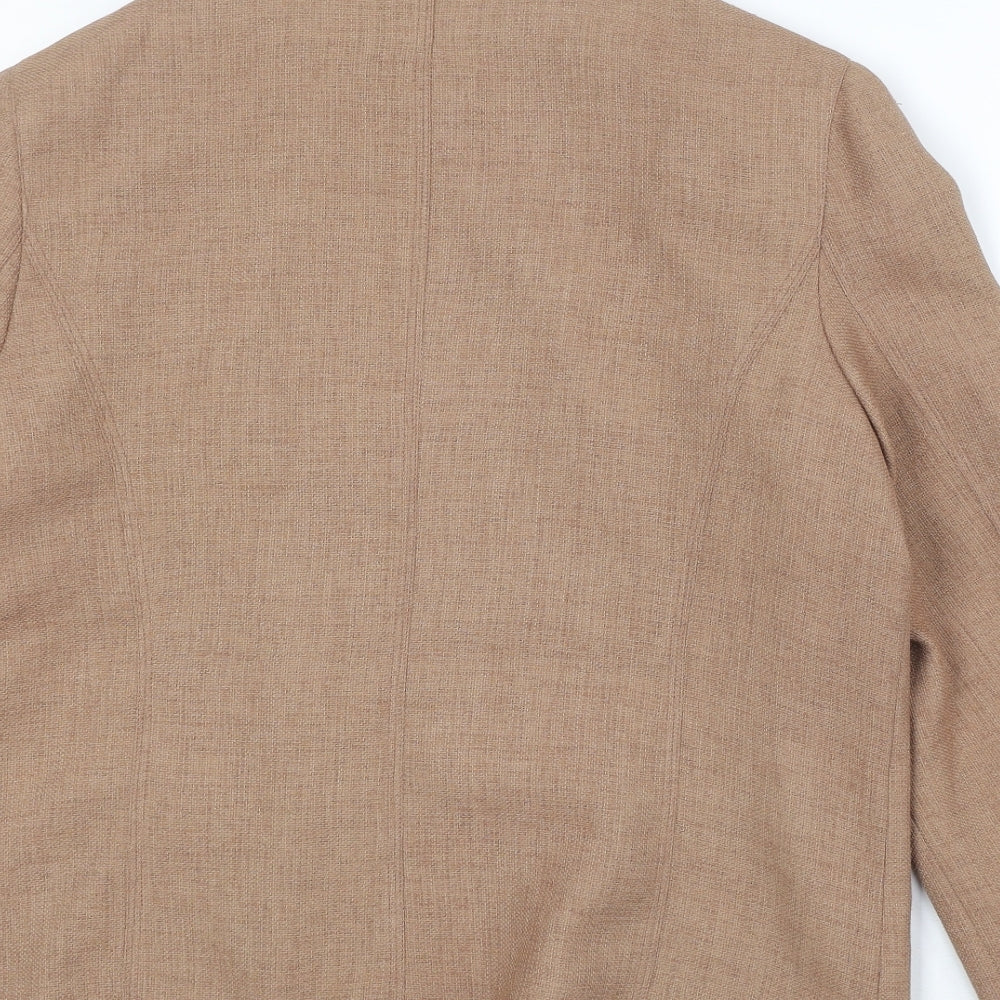 Oscar B Womens Brown Jacket Size 18 Zip