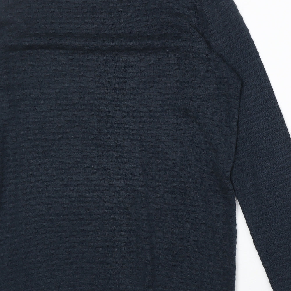 VILA Womens Blue Round Neck Acrylic Pullover Jumper Size M