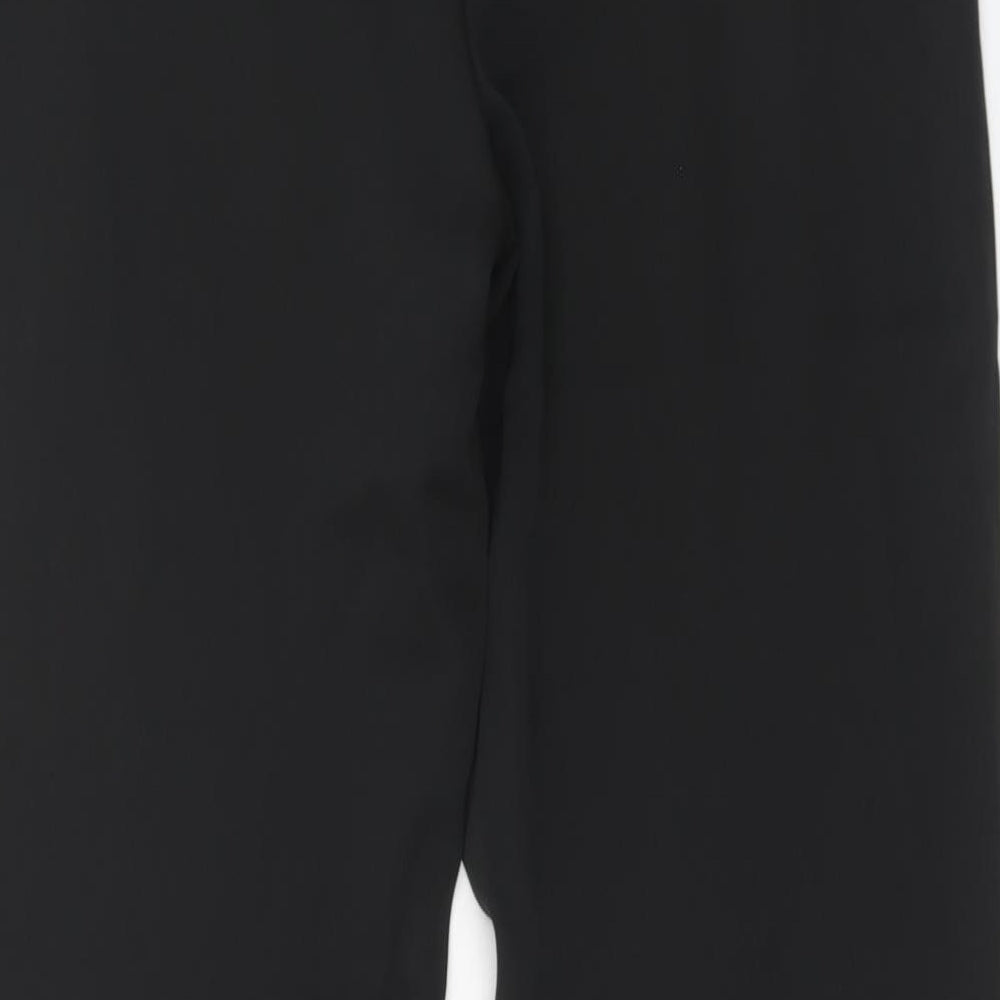 Sweewe Womens Black Polyester Trousers Size S Regular Zip - Eyelet Detail