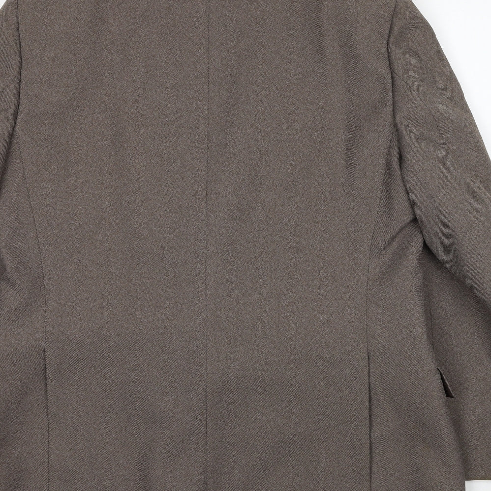 GreenWoods Mens Grey Polyester Jacket Suit Jacket Size 44 Regular