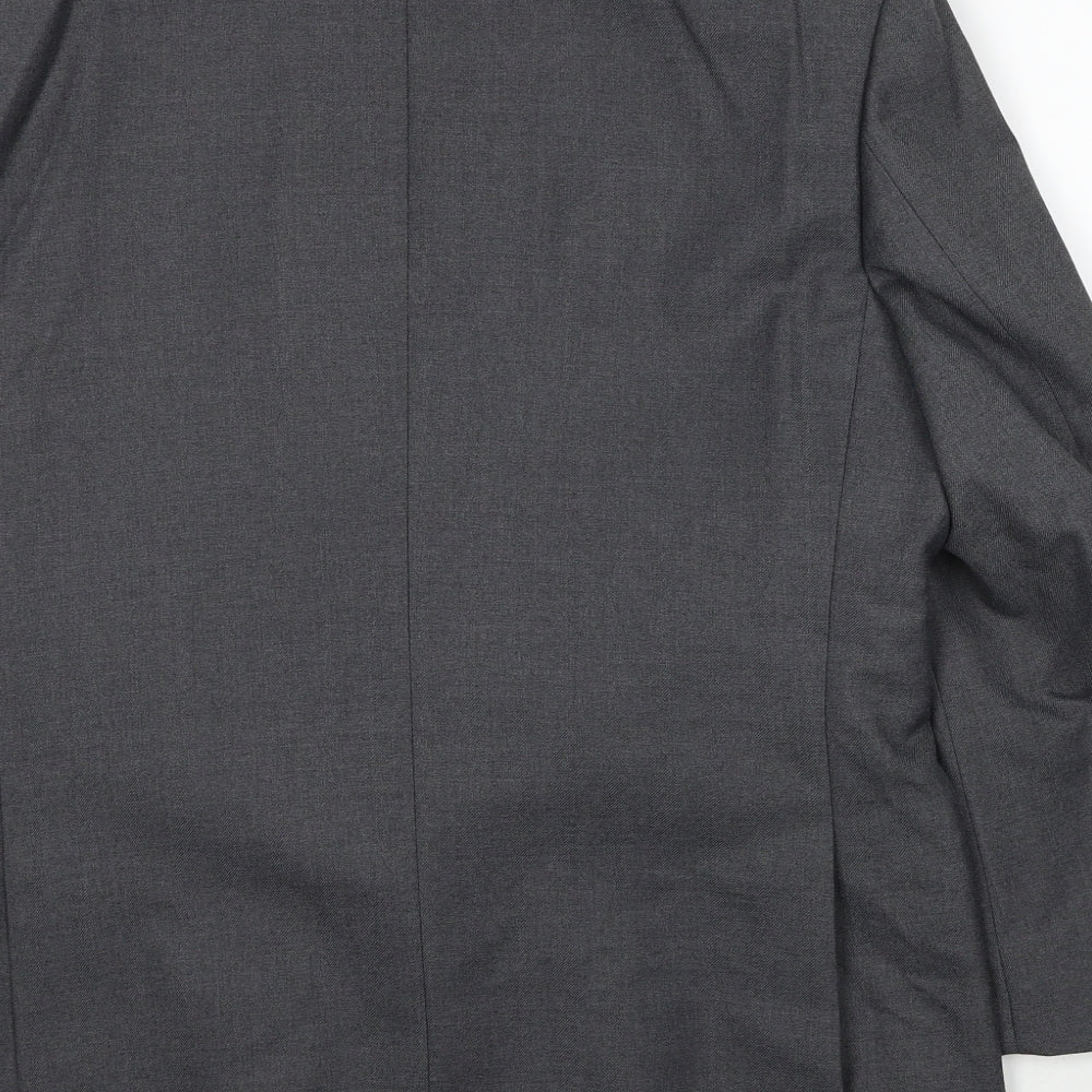 Brook Taverner Mens Grey Polyester Jacket Suit Jacket Size 40 Regular