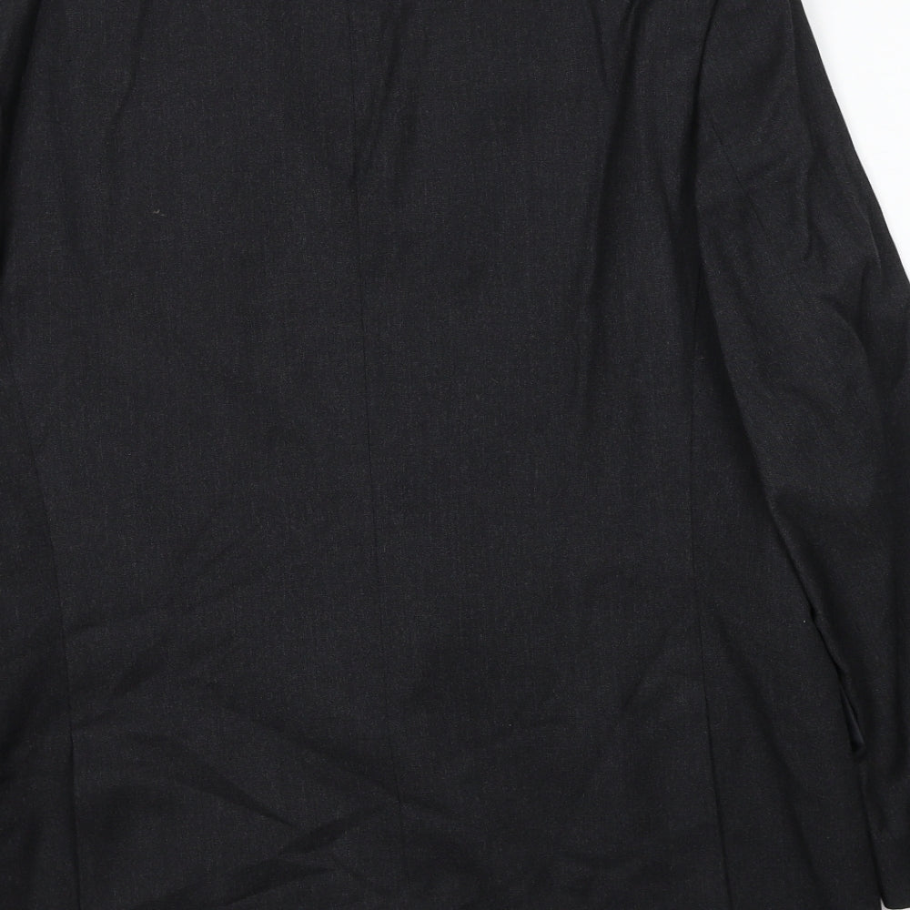 GreenWoods Mens Grey Wool Jacket Suit Jacket Size 40 Regular