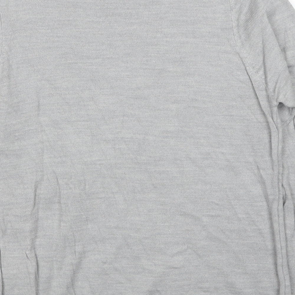 EWM Womens Grey Round Neck Acrylic Pullover Jumper Size 10 - Twin Set, Size 10-12