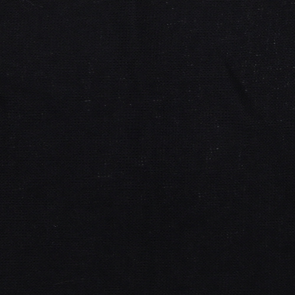Preworn Womens Black Round Neck Cotton Pullover Jumper Size M