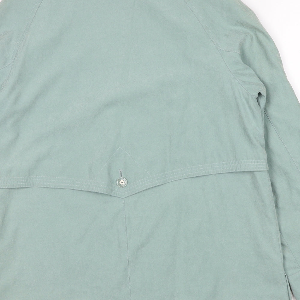 BHS Womens Blue Overcoat Coat Size 10 Zip